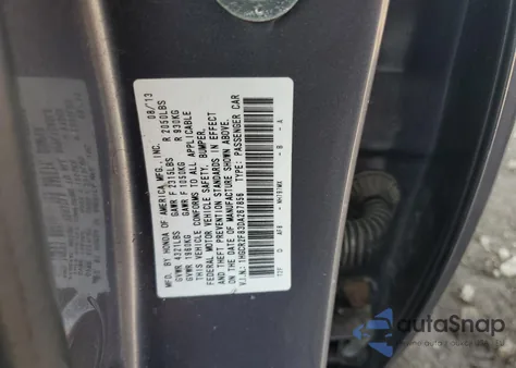 2013 Honda Accord Exl z USA, uszkodzony, nr VIN 1HGCR2F83DA267856